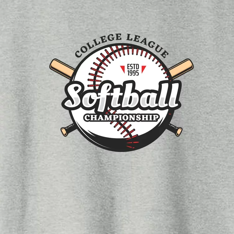 Softball Design College League Championship Women's Crop Top Tee