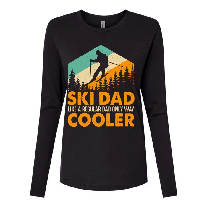 Ski Dad Cool Dads Love Skiing Winter Sport Ski Jumping Gift Womens Cotton Relaxed Long Sleeve T-Shirt