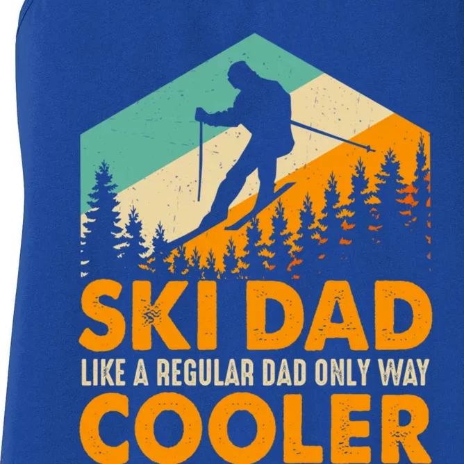 Ski Dad Cool Dads Love Skiing Winter Sport Ski Jumping Gift Women's Racerback Tank