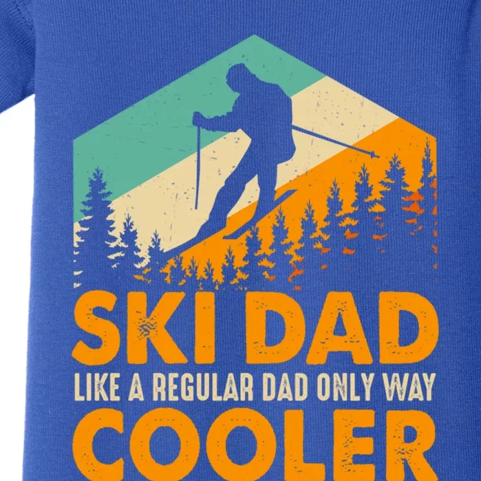 Ski Dad Cool Dads Love Skiing Winter Sport Ski Jumping Gift Baby Bodysuit