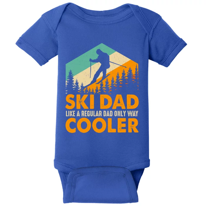 Ski Dad Cool Dads Love Skiing Winter Sport Ski Jumping Gift Baby Bodysuit