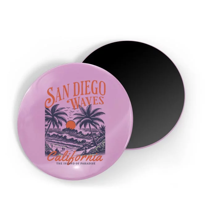 San Diego California Vintage Summer Magnet