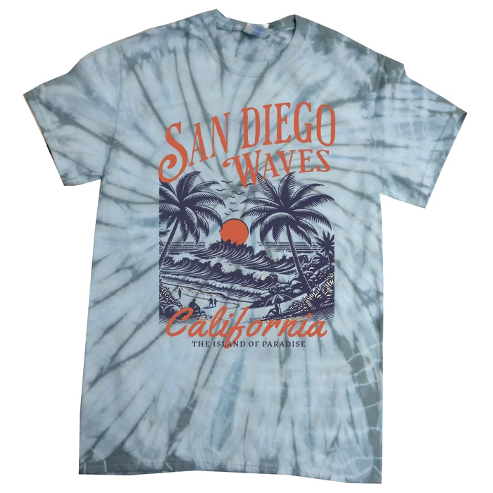 San Diego California Vintage Summer Tie-Dye T-Shirt