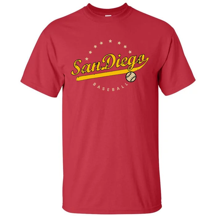 San Diego City Baseball Vintage Varsity Tall T-Shirt