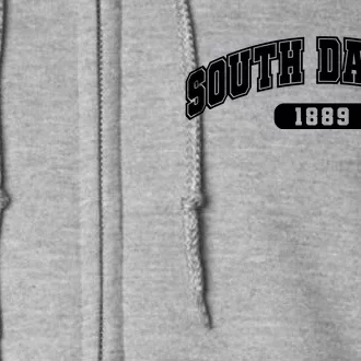 South Dakota Collegiate Style 1889 Full Zip Hoodie