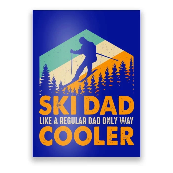 Ski Dad Cool Dads Love Skiing Winter Sport Ski Jumping Gift Poster