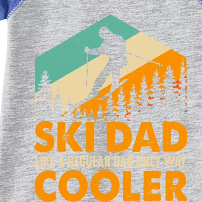 Ski Dad Cool Dads Love Skiing Winter Sport Ski Jumping Gift Infant Baby Jersey Bodysuit