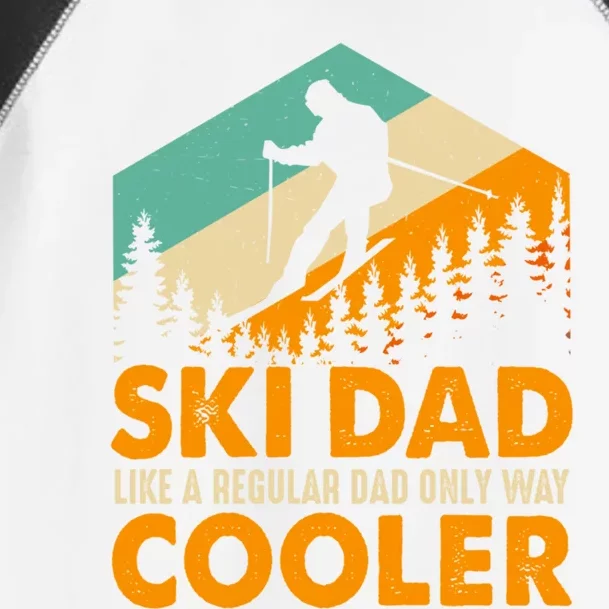 Ski Dad Cool Dads Love Skiing Winter Sport Ski Jumping Gift Toddler Fine Jersey T-Shirt