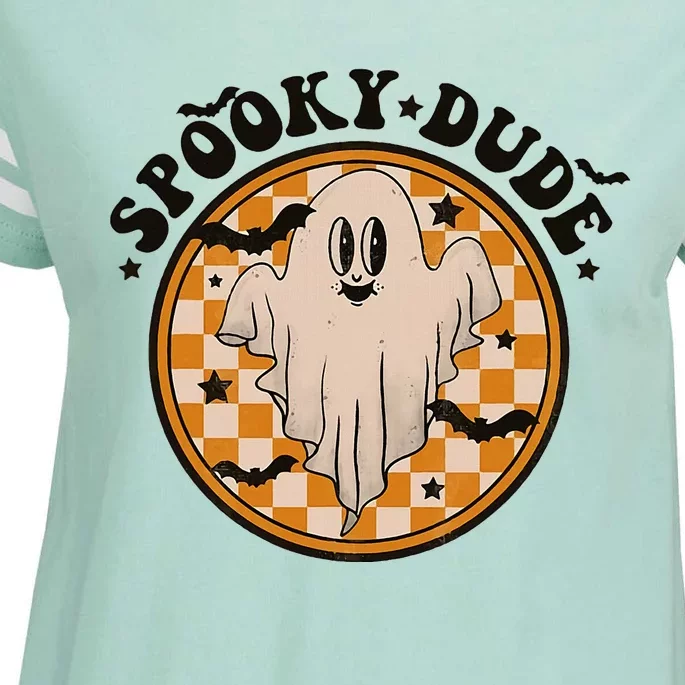 Spooky Dude Cute Ghost Toddler Retro Halloween Fall Enza Ladies Jersey Football T-Shirt