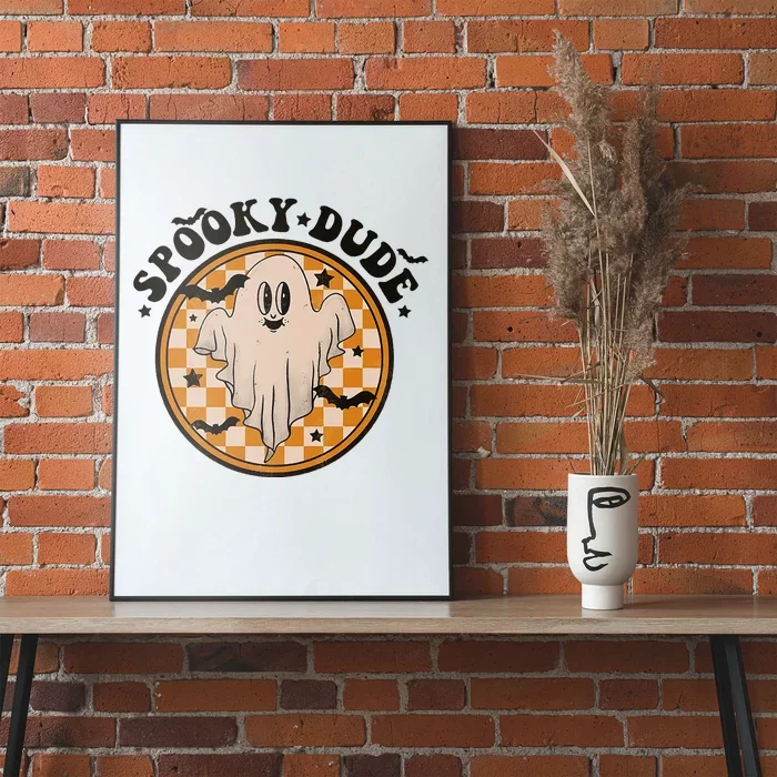 Spooky Dude Cute Ghost Toddler Retro Halloween Fall Poster