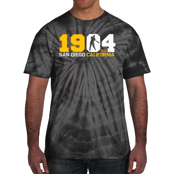 San Diego California Throwback 1904 Baseball Statue .394 Tie-Dye T-Shirt