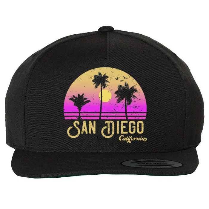 San Diego California Wool Snapback Cap