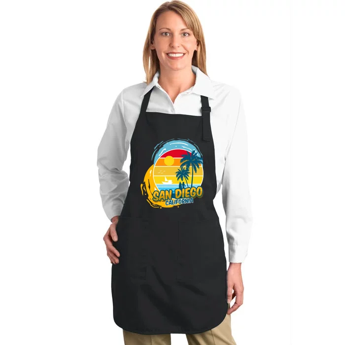 San Diego California Full-Length Apron With Pocket