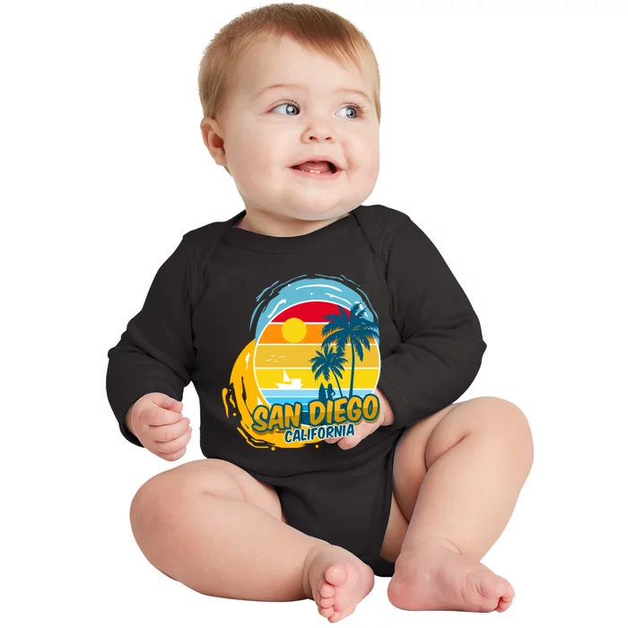 San Diego California Baby Long Sleeve Bodysuit