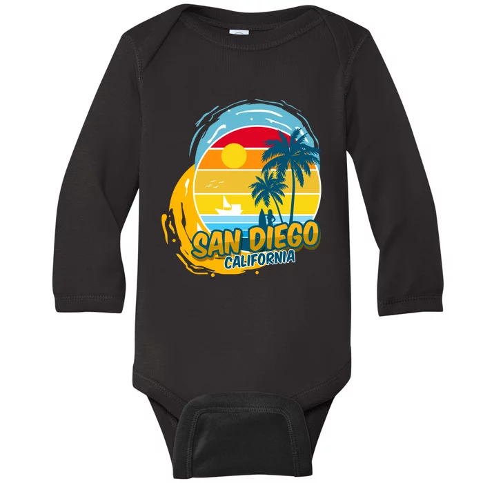 San Diego California Baby Long Sleeve Bodysuit