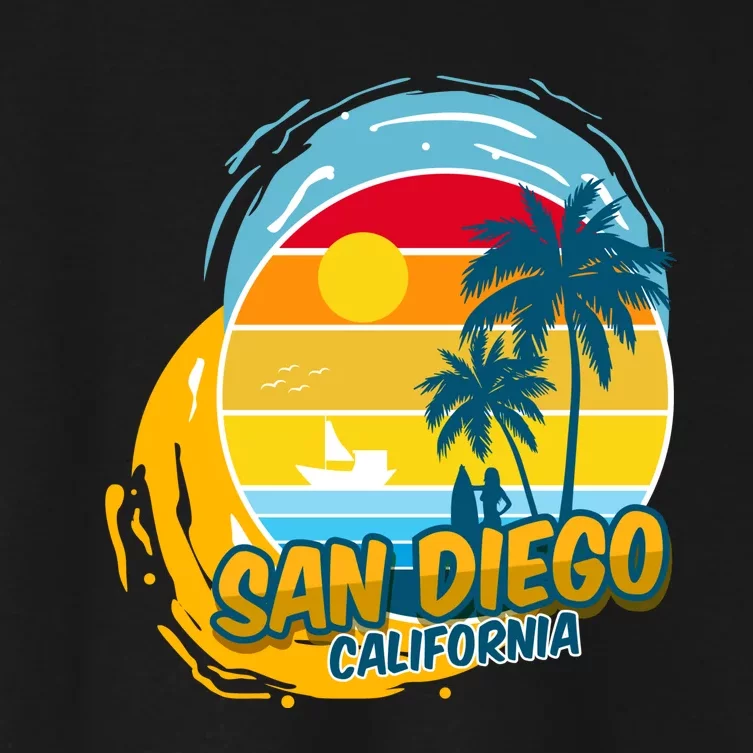 San Diego California Women's Crop Top Tee