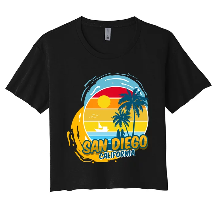 San Diego California Women's Crop Top Tee