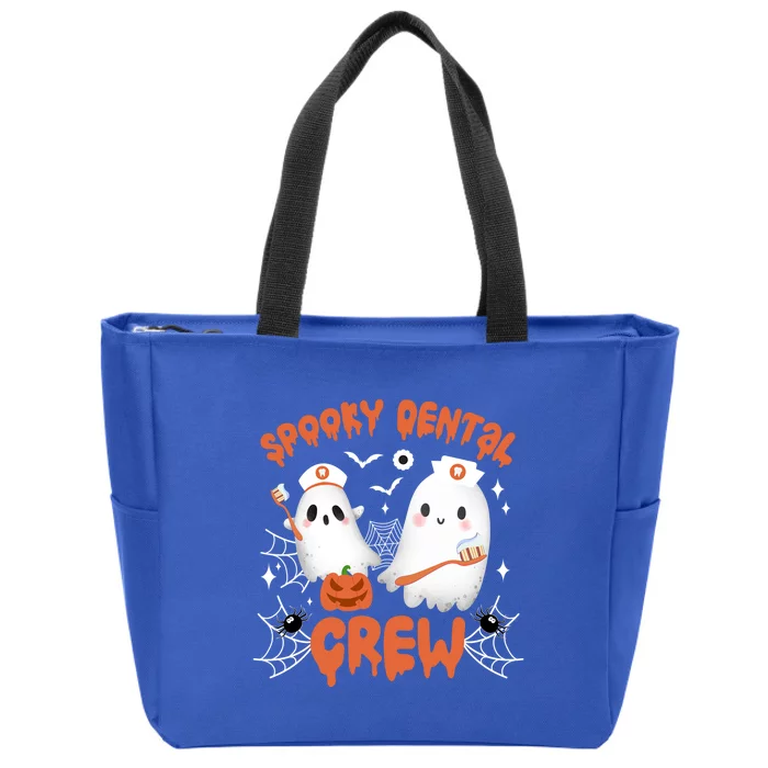 Spooky Dental Crew Dentist Squad Halloween Dentistry Team Funny Gift Zip Tote Bag