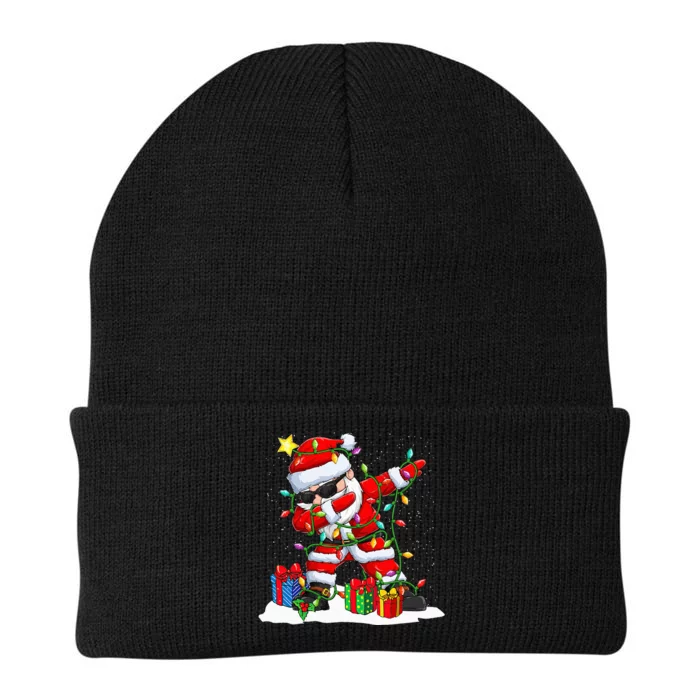 Santa Dabbing Christmas Tree Light Xmas Claus Gifts Knit Cap Winter Beanie