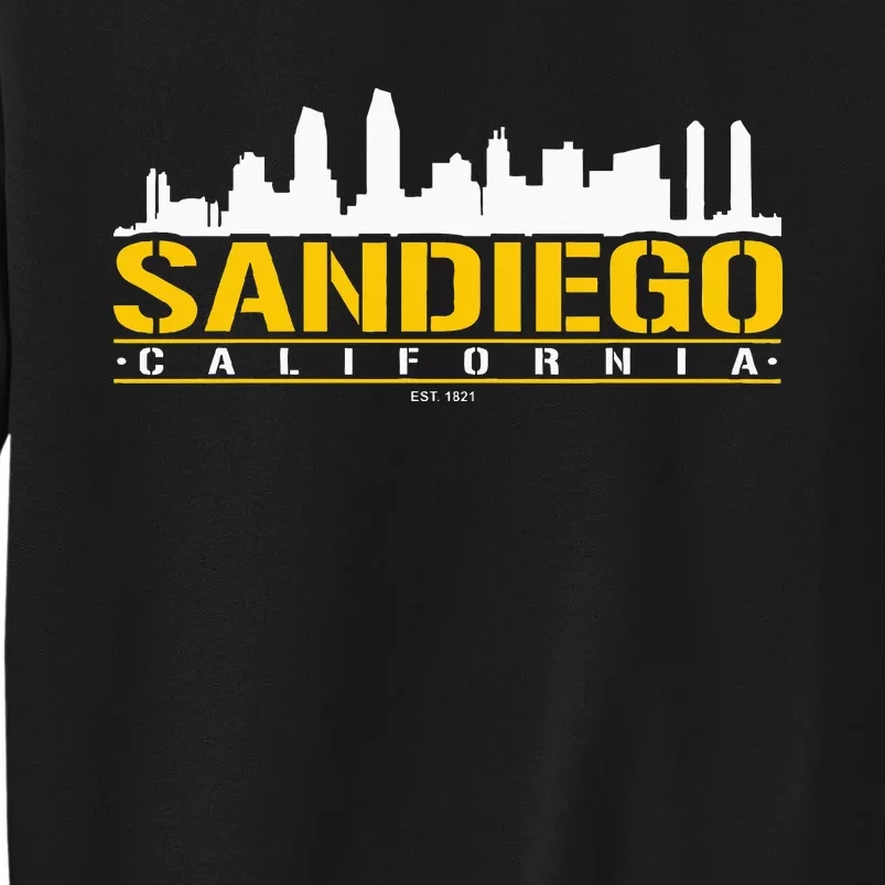 San Diego California White Brown & Gold Baseball Inspired Sweatshirt