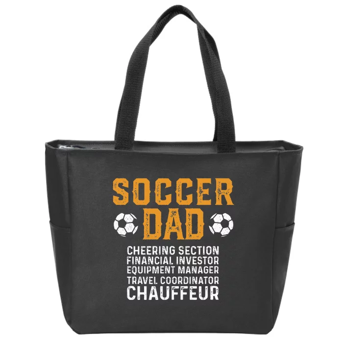 Soccer Dad Cheering Section Financial Investor Equipment Zip Tote Bag