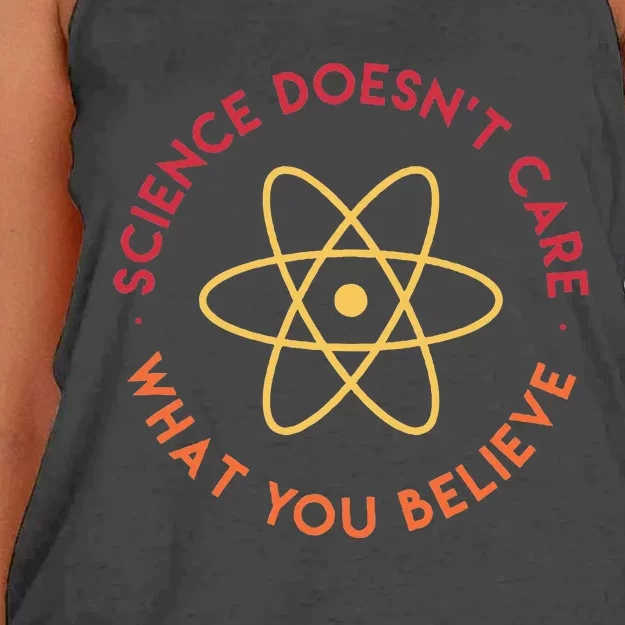 Science DoesnT Care What You Believe Women's Knotted Racerback Tank