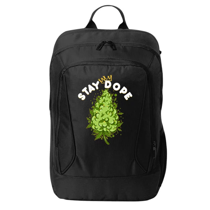 Stay Dope Cannabis Marijuana Bud City Backpack