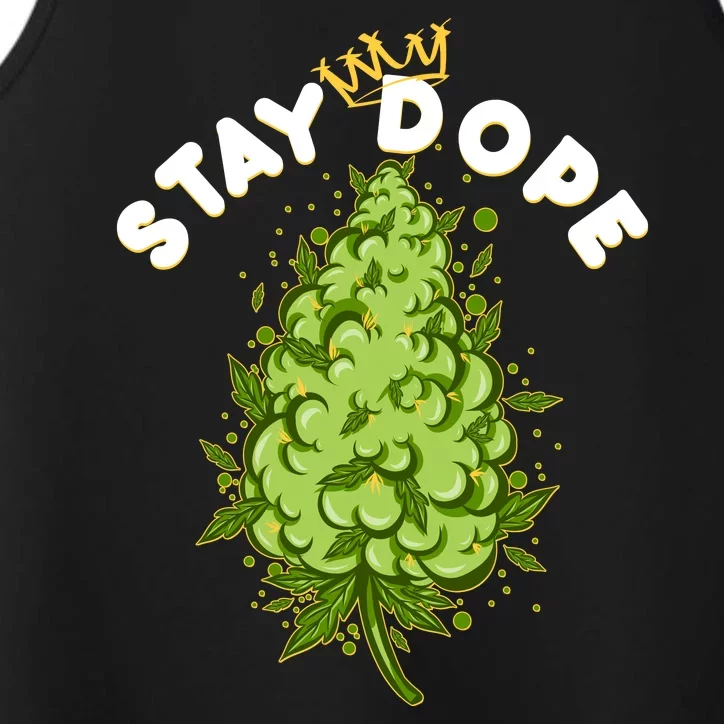 Stay Dope Cannabis Marijuana Bud Performance Tank