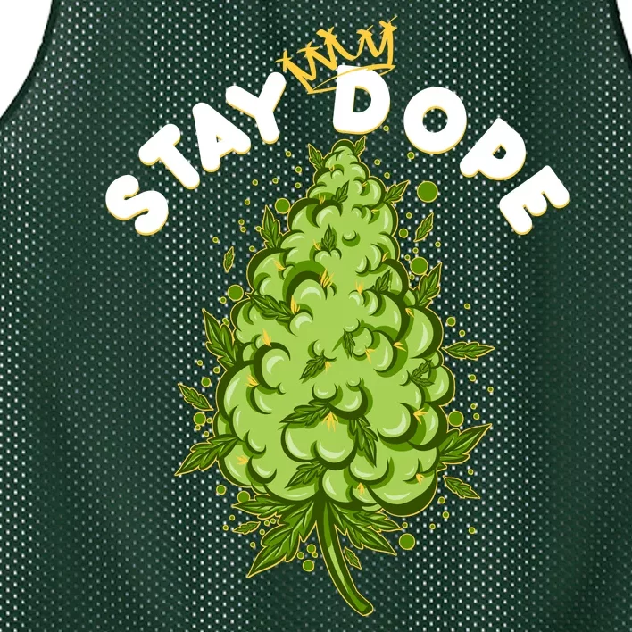 Stay Dope Cannabis Marijuana Bud Mesh Reversible Basketball Jersey Tank