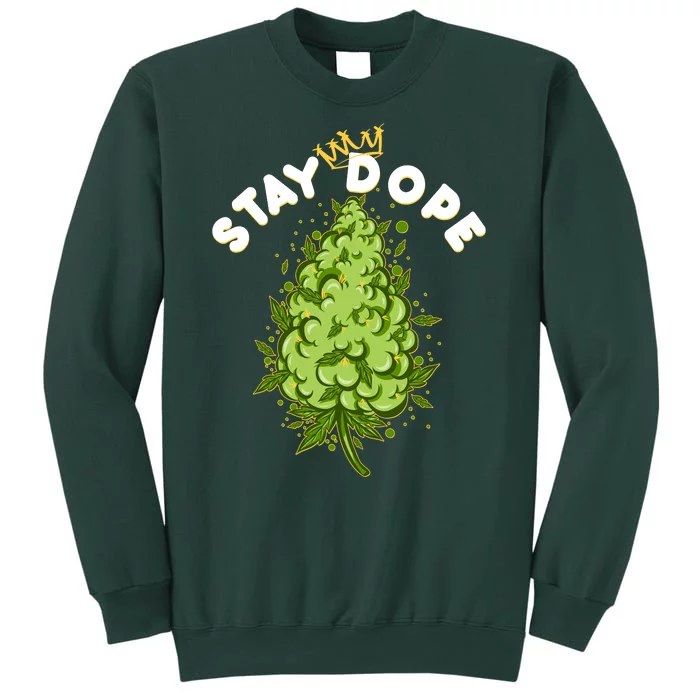 Stay Dope Cannabis Marijuana Bud Tall Sweatshirt