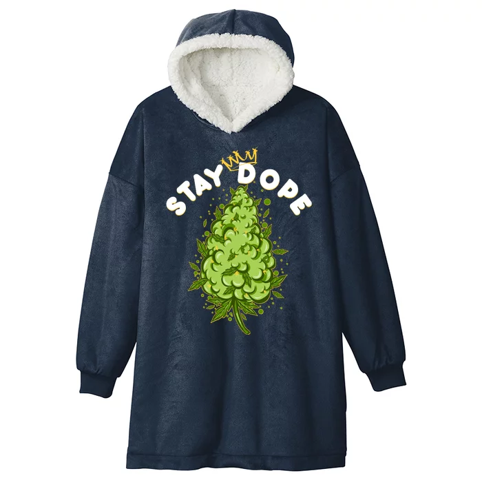 Stay Dope Cannabis Marijuana Bud Hooded Wearable Blanket