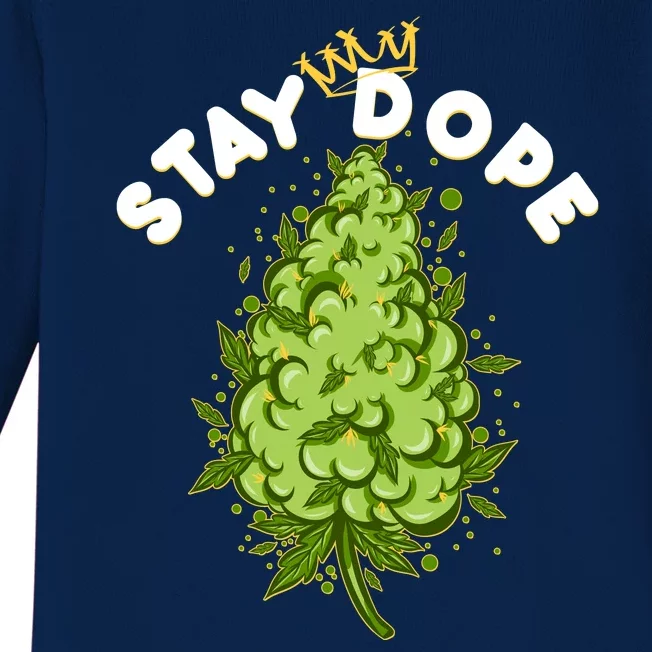 Stay Dope Cannabis Marijuana Bud Baby Long Sleeve Bodysuit