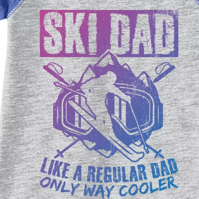 Ski Dad Cool Dad Best Dad Mountains Snowboard Skiing Gift Infant Baby Jersey Bodysuit