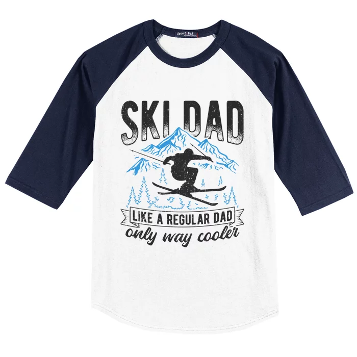 Ski Dad Cool Dad Best Dad Mountains Snowboard Ski Sport Meaningful Gift Baseball Sleeve Shirt