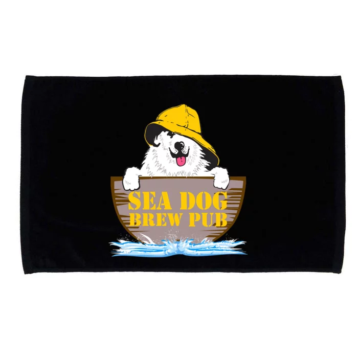 Sea Dog Cool Vector Design Microfiber Hand Towel