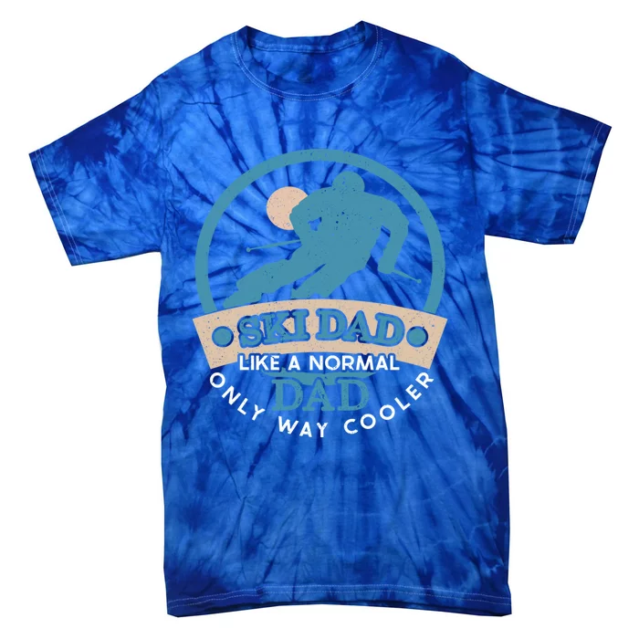 Ski Dad Cool Dad Gift Tie-Dye T-Shirt