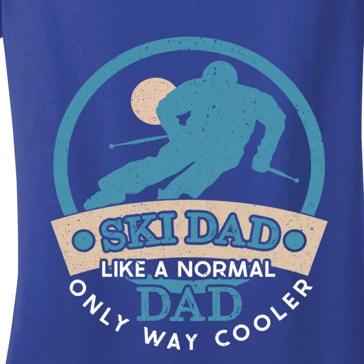 Ski Dad Cool Dad Gift Women's V-Neck T-Shirt