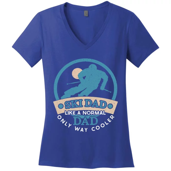 Ski Dad Cool Dad Gift Women's V-Neck T-Shirt