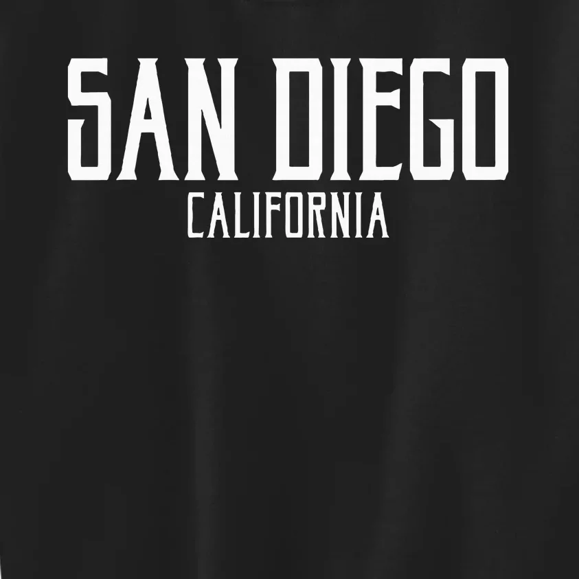 San Diego California Text With White Print Kids Sweatshirt