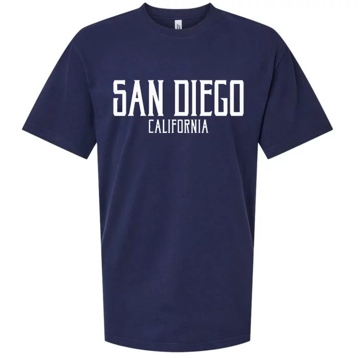 San Diego California Text With White Print Sueded Cloud Jersey T-Shirt