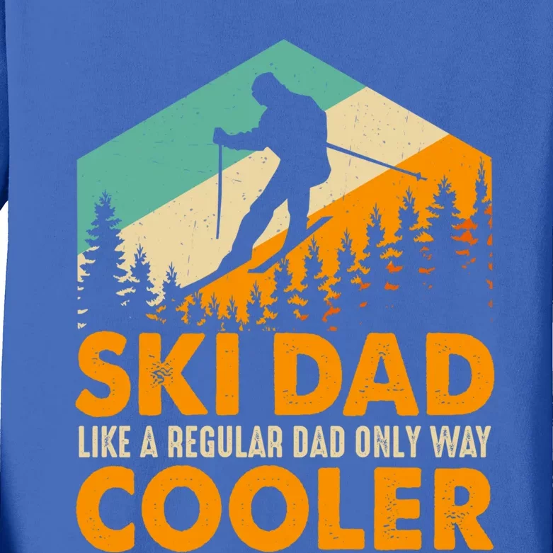 Ski Dad Cooler Funny Gift Store Motif Graphic Design Random Gift Kids Long Sleeve Shirt