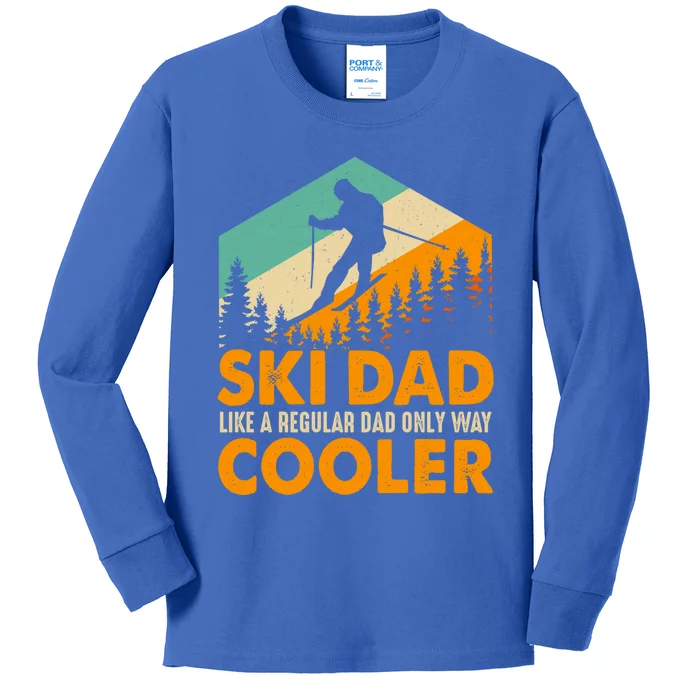 Ski Dad Cooler Funny Gift Store Motif Graphic Design Random Gift Kids Long Sleeve Shirt