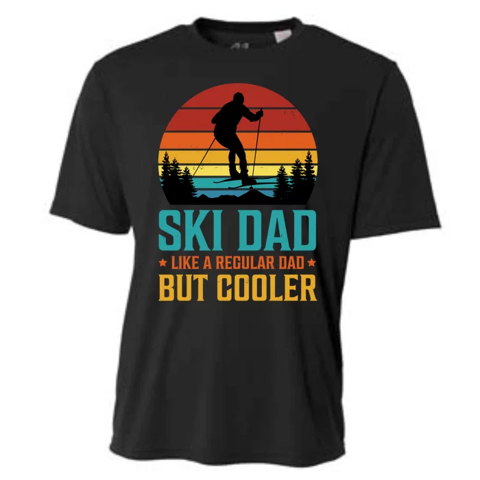 Ski Dad Cooler Regular Dad Fathers Day Funny Humor Outdoor Gift Cooling Performance Crew T-Shirt