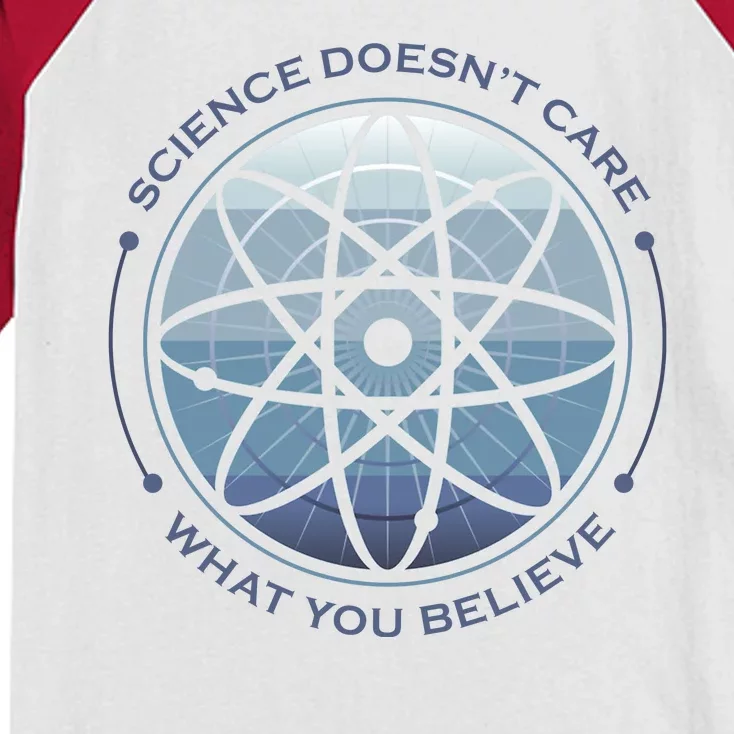 Science Doesn't Care What You Believe Atom Kids Colorblock Raglan Jersey