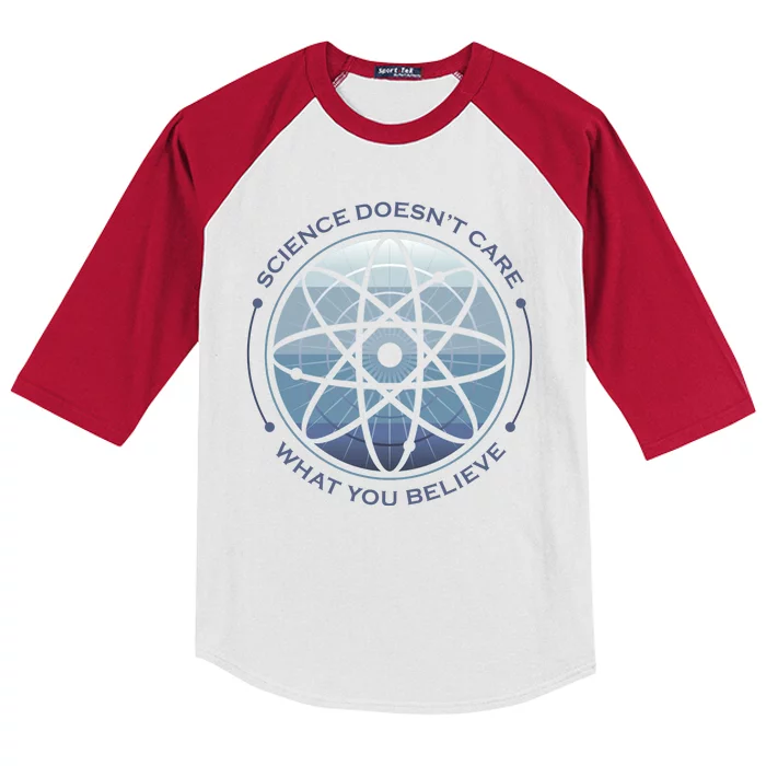 Science Doesn't Care What You Believe Atom Kids Colorblock Raglan Jersey