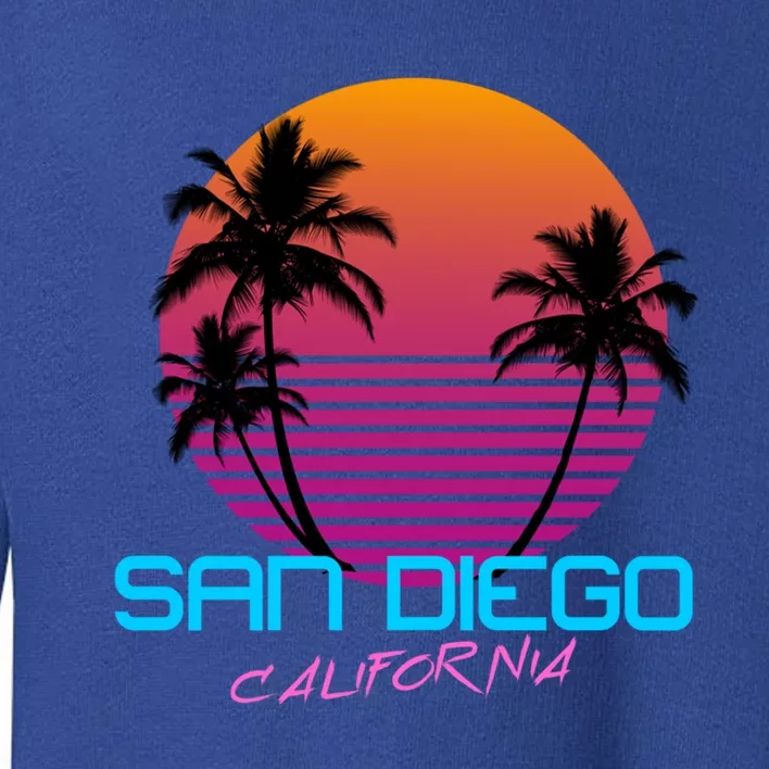 San Diego California Retro 80s Funny Gift Toddler Sweatshirt