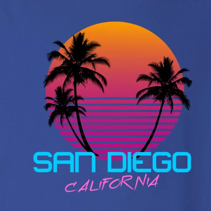 San Diego California Retro 80s Funny Gift Toddler Long Sleeve Shirt