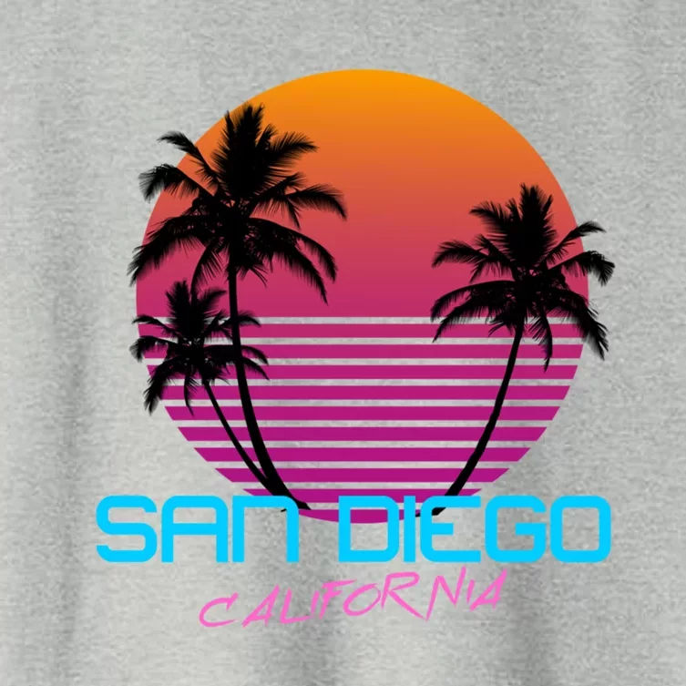 San Diego California Retro 80s Funny Gift Women's Crop Top Tee