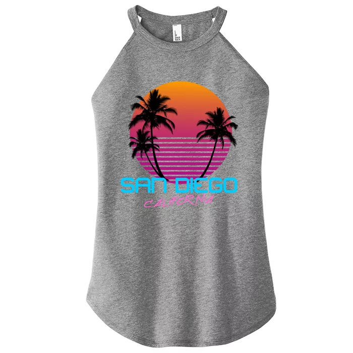 San Diego California Retro 80s Funny Gift Women’s Perfect Tri Rocker Tank