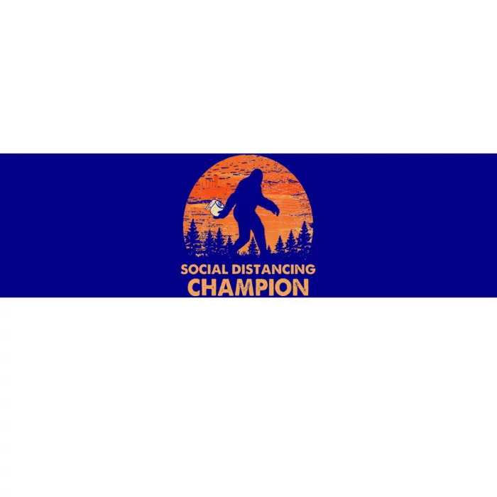 Social Distancing Champion Funny BigfootHalloween Bigfoot Bumper Sticker